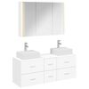 vidaXL Juego de muebles de ba&ntilde;o 4 uds. Blanco