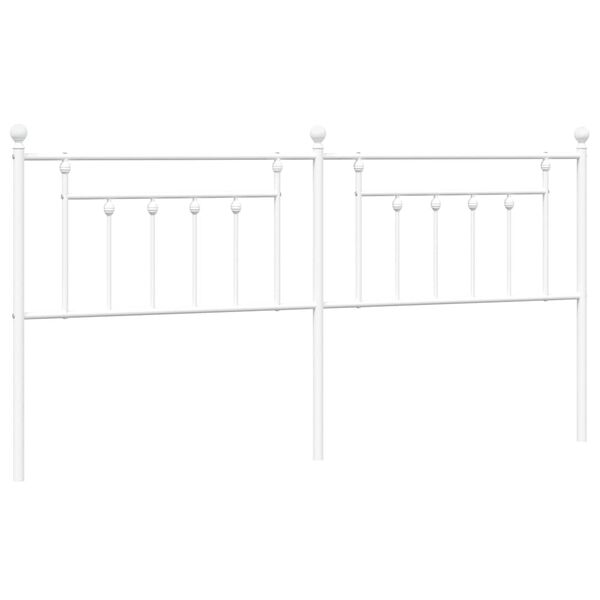 vidaXL Cabecero de repuesto de metal blanco 193 cm