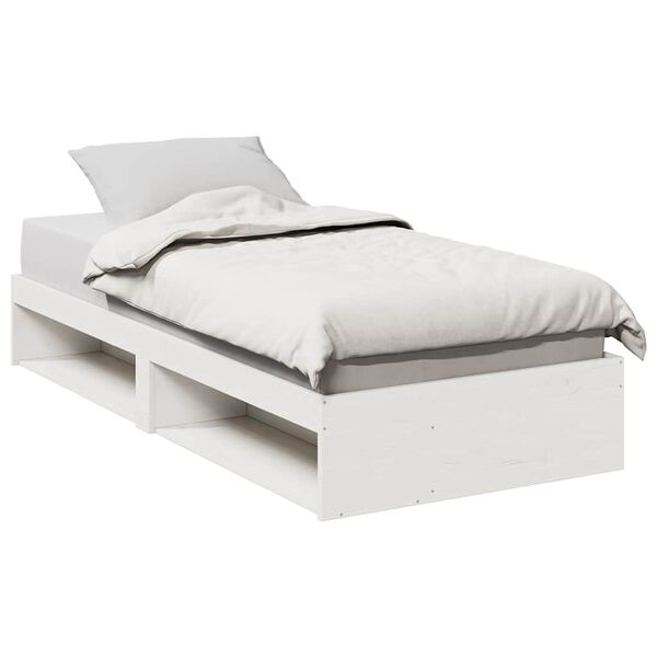 vidaXL Sof&aacute; cama sin colch&oacute;n madera maciza de pino blanco 90x190 cm