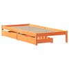 vidaXL Estructura de cama sin colch&oacute;n madera maciza marr&oacute;n 90x190 cm