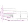 vidaXL Estructura de cama sin colch&oacute;n metal roble Sonoma 140x200 cm