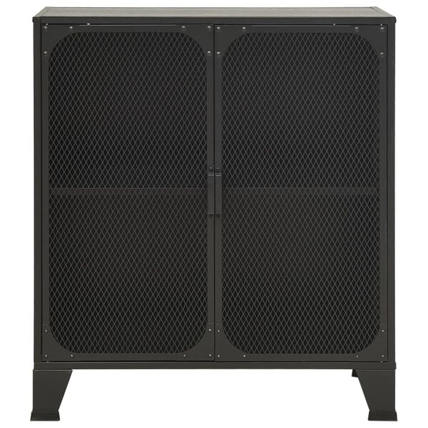 vidaXL Armario de almacenaje metal y MDF gris 72x36x82 cm