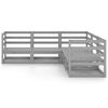 vidaXL Muebles de jardín 5 piezas gris madera de pino maciza