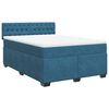 vidaXL Cama box spring con colch&oacute;n terciopelo azul 140x190 cm