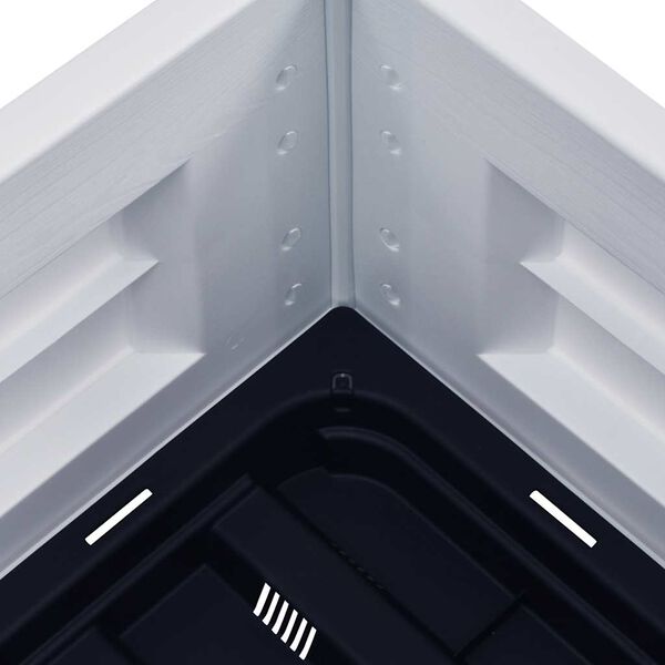 vidaXL Arriate de jard&iacute;n PP blanco 43x43x35 cm