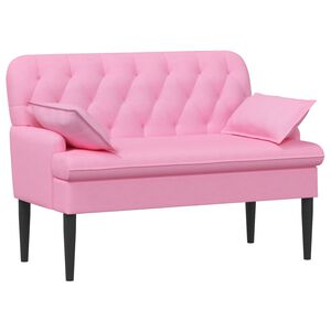 vidaXL Sof&aacute; amoroso con botones acolchados Rosa 111 x 68 x 80 cm Tela
