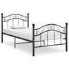 vidaXL Estructura de cama sin colch&oacute;n metal negro 100x200 cm