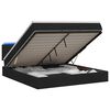 vidaXL Cama tipo otomana con colch&oacute;n y LED Negro 140 x 190 cm Tela