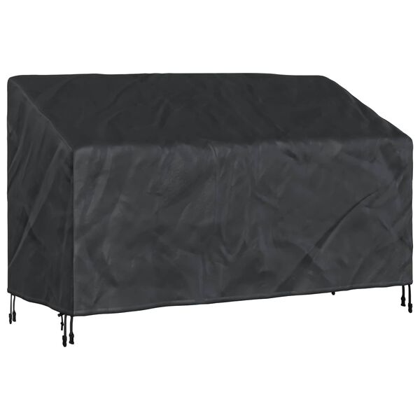 vidaXL Funda para banco de jardín Negro 165 x 70 x 65 / 94 cm Tela 420D