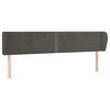 vidaXL Cabecero de terciopelo gris oscuro 163x23x78/88 cm
