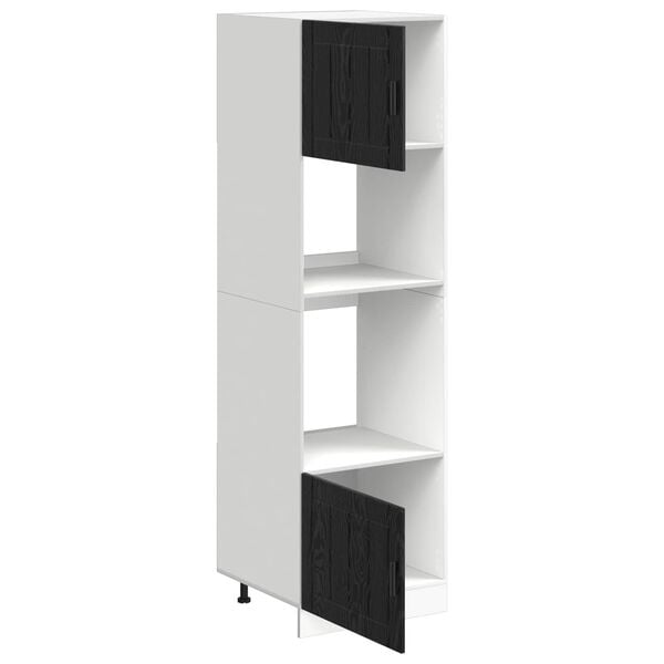 vidaXL Mueble de Cocina Roble Negro 60 x 57 x 207 cm