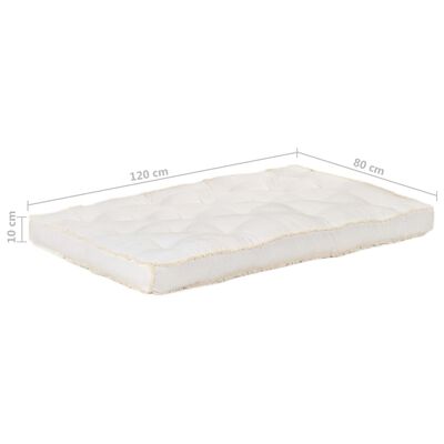 vidaXL Cojín para sofá de palets beige 120x80x10 cm