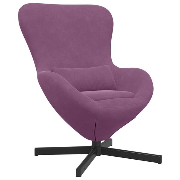 vidaXL Sill&oacute;n huevo Morado 63 x 73 x 90 cm Terciopelo
