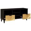vidaXL Mueble de TV con cajón Negro y dorado 100 x 33 x 46 cm
