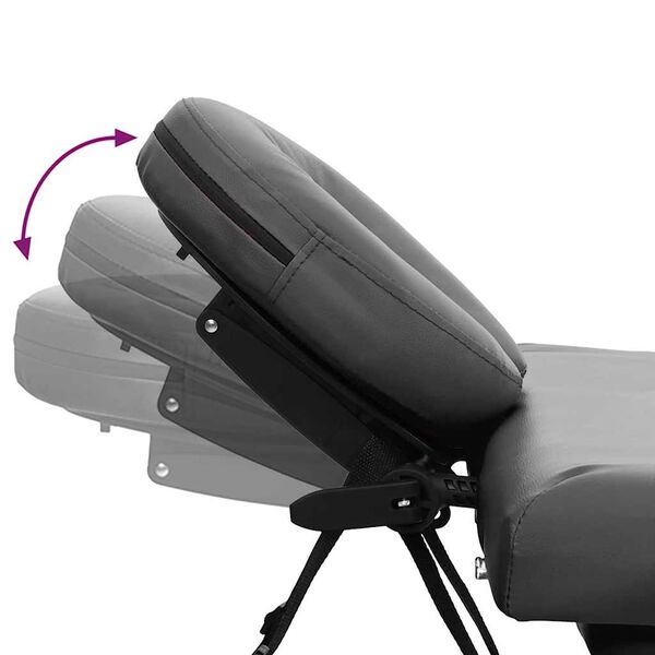 vidaXL Camilla masaje 4 zonas estructura aluminio antracita 186x68 cm