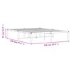 vidaXL Estructura de cama sin colch&oacute;n metal negro 140x190 cm