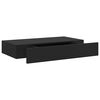 vidaXL Estante flotante de pared con cajón negro 48x25x8 cm