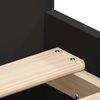 vidaXL Estructura de cama con cabecero piecero negro 75x190 cm