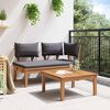 vidaXL Banco de jard&iacute;n 2 pcs Gris y marr&oacute;n Madera maciza de Teca