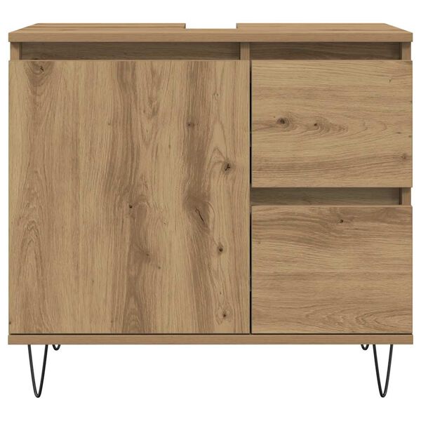 vidaXL Mueble de lavabo madera de ingenier&iacute;a roble artisan 65x33x60 cm
