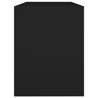 vidaXL Taburete de vestidor madera contrachapada negro 70x35x45 cm