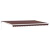vidaXL Toldo retr&aacute;ctil autom&aacute;tico marr&oacute;n 500x300 cm