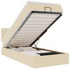 vidaXL Estructura de cama otomana con colch&oacute;n tela crema 80x200cm