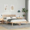 vidaXL Estructura de cama Marr&oacute;n 135 x 190 cm Madera de pino macizo
