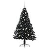 vidaXL &Aacute;rbol de Navidad Artificial Preiluminado Negro 150 cm PVC
