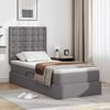 vidaXL Cama con almacenamiento Gris 100 x 200 cm Cuero sint&eacute;tico