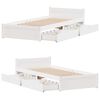 vidaXL Estructura de cama sin colch&oacute;n madera de pino blanca 90x200 cm