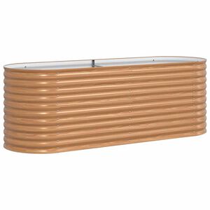 vidaXL Cama elevada Marr&oacute;n 240 x 80 x 81 cm Acero