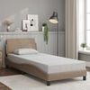 vidaXL Estructura de cama Dover cuero sint&eacute;tico capuchino 90x190 cm