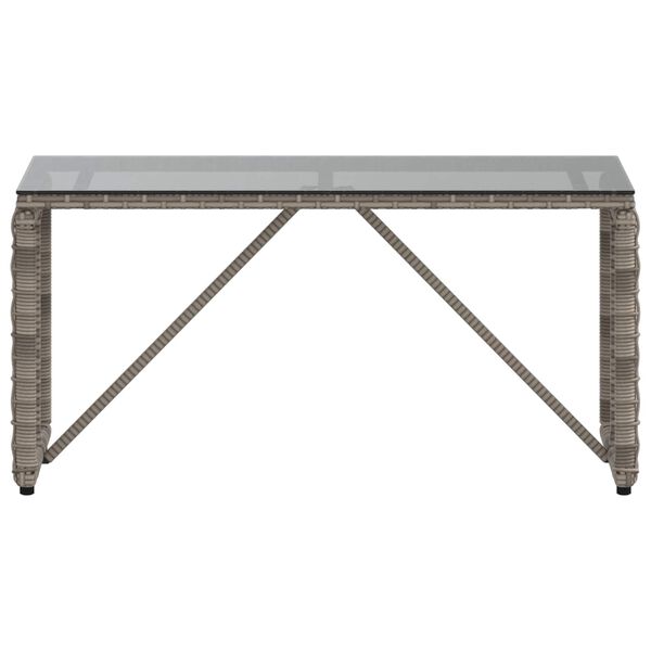 vidaXL Mesa de exterior Gris y Negro 80 x 40 x 40 cm