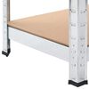 vidaXL Estanter&iacute;a 5 niveles 2 uds acero madera contrachapada plateado