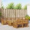 vidaXL Juegos de sof&aacute;s 9 pcs Natural Madera de Acacia S&oacute;lida
