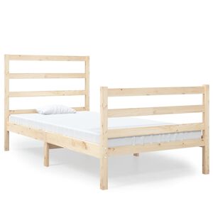 vidaXL Estructura de cama individual sin colch&oacute;n madera maciza