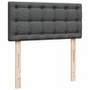 vidaXL Cama box spring con colch&oacute;n tela gris oscuro 90x190 cm