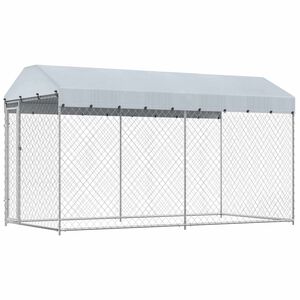 vidaXL Perrera de exterior con toldo 382x192x225 cm