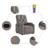 vidaXL Sill&oacute;n de masaje reclinable de tela gris taup&eacute;