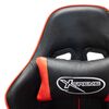 vidaXL Silla de gaming de cuero sint&eacute;tico negro y rojo