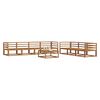 vidaXL Conjunto de sof&aacute;s de exterior 8 pcs Natural