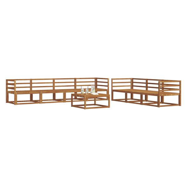 vidaXL Conjunto de sof&aacute;s de exterior 8 pcs Natural