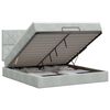 vidaXL Cama otomana con colch&oacute;n Gris Claro 140 x 200 cm Terciopelo