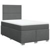 vidaXL Cama box spring con colch&oacute;n tela gris oscuro 120x190 cm