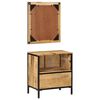 vidaXL Conjunto de muebles de ba&ntilde;o 2 pzas madera maciza mango y hierro
