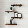 vidaXL Estantes pared 4 uds madera ingenier&iacute;a roble humo 40x20x1,5 cm