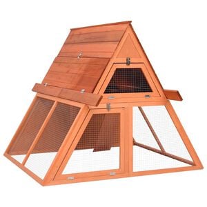 vidaXL Conejera de madera maciza de abeto 152x127x109,5 cm