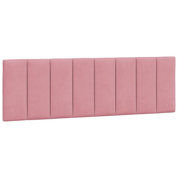 vidaXL Cabecero de cama acolchado Hanko terciopelo rosa 160 cm