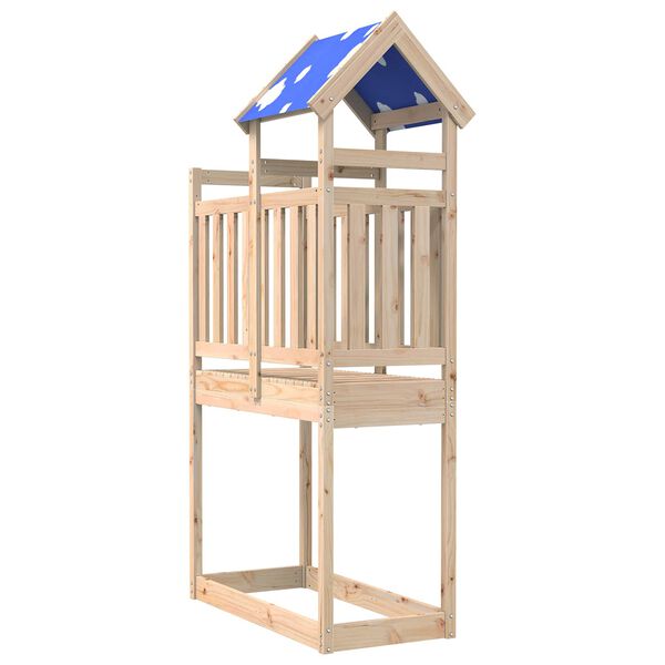 vidaXL Torre de Juego Marr&oacute;n Madera de pino macizo